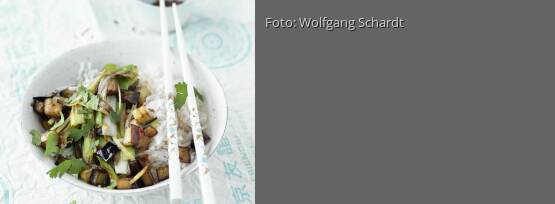 Rezeptbild für "Auberginen mit Lauch und Sesamöl"