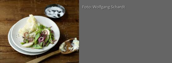 Rezeptbild für "Pastinakenstampf mit Bohnensalat"