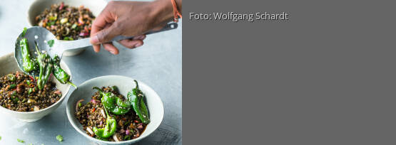 Rezeptbild für "Puy-Linsensalat mit Pimientos de Padrón"