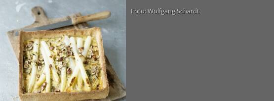 Rezeptbild für "Spitzkohlquiche mit Spargel"