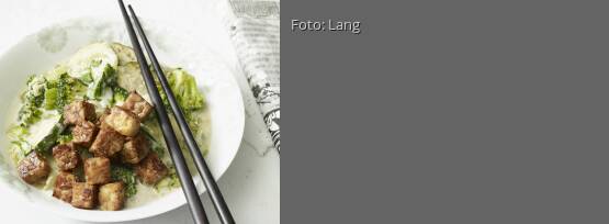 Rezeptbild für "Grünes Gemüse mit Tempeh"