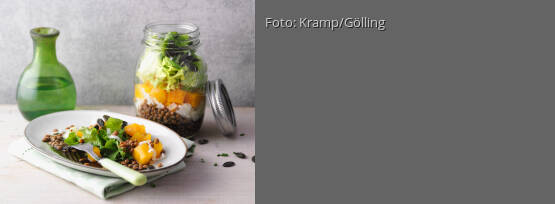 Rezeptbild für "Kürbis-Linsen-Salat"