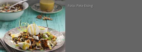 Rezeptbild für "Linsen-Chicorée-Salat mit Ziegenkäse"