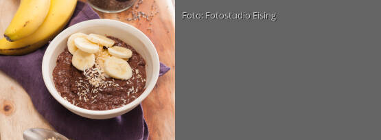 Rezeptbild für "Overnight-Schoko-Chia mit Banane"