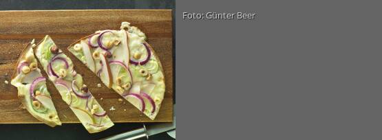 Rezeptbild für "Schneller Zwiebel-Flammkuchen"