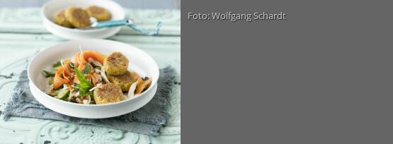 Rezeptbild für "Falafel mit Möhren-Fenchel-Salat"