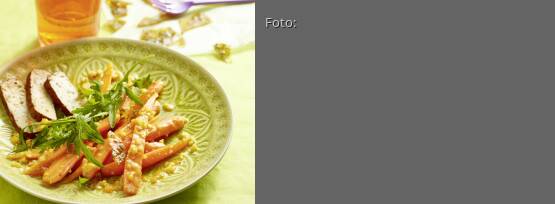 Rezeptbild für "Ingwer-Chili-Möhren auf Rucola"