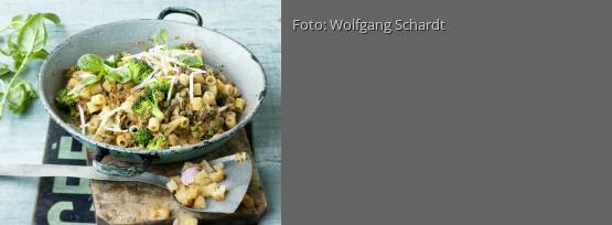 Rezeptbild für "Pasta mit Brokkoli und Knoblauchknusper"