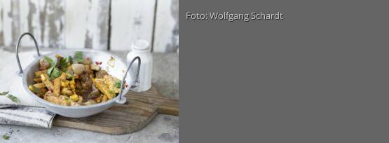 Rezeptbild für "Tempeh mit Schalotten und Mango"