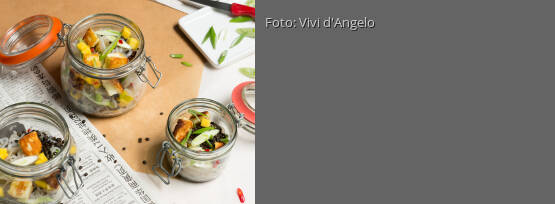 Rezeptbild für "Linsen-Nudel-Salat mit Halloumi"