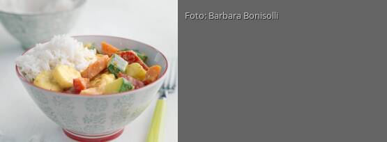 Rezeptbild für "Buntes Gemüsecurry mit Banane"
