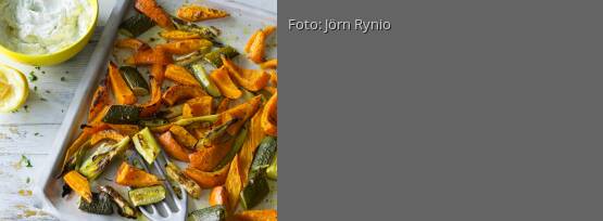Rezeptbild für "Ofengemüse mit Koriander-Dip"