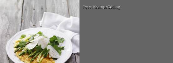 Rezeptbild für "Frühlingsomelett mit grünem Spargel"