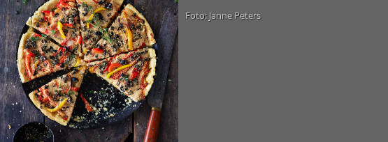 Rezeptbild für "Paprikaquiche mit Amarantkruste"