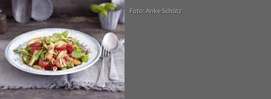 Rezeptbild für "Drei-Tomaten-Pasta mit Spargel"