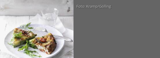 Rezeptbild für "Frittata mit Rucola und Kirschtomaten"