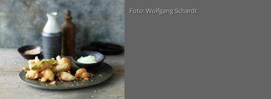 Rezeptbild für "Pakoras mit Wasabi-Schmand"