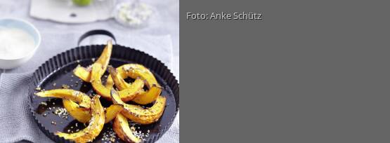 Rezeptbild für "Ofenkürbis mit Tofunaise"