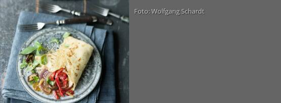 Rezeptbild für "Sesampfannkuchen mit Paprika"