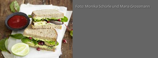 Rezeptbild für "Sandwich mit Avocado und Minze"