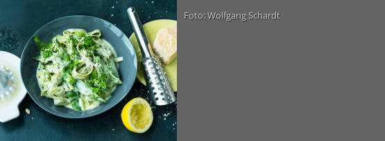 Rezeptbild für "Grüne Gemüse-Pasta mit Zitronensauce"