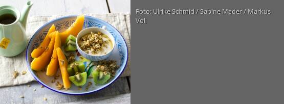 Rezeptbild für "Obstteller mit Melone und Kiwi"