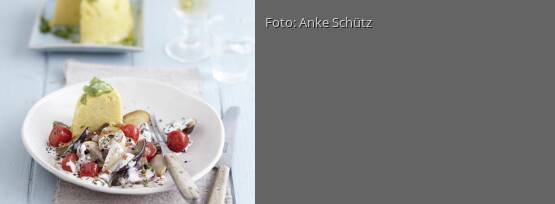 Rezeptbild für "Zitronen-Polenta mit Rahmpilzen"