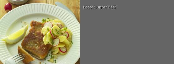 Rezeptbild für "Seitan-Schnitzel Wiener Art mit Kartoffelsalat"