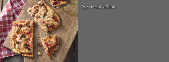 Rezeptbild für "Cashew-Pizzakäse auf Zwiebel-Tofu-Pizza"