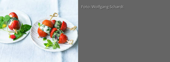 Rezeptbild für "Erdbeeren mit Ziegenfrischkäse"