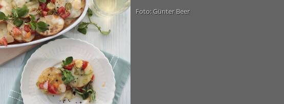 Rezeptbild für "Raclette-Ofenkartoffeln mit Tomaten-Salsa"