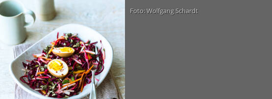 Rezeptbild für "Rotkohl-Rettich-Coleslaw"