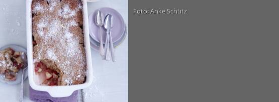 Rezeptbild für "Apfel-Cobbler mit Eierlikörsahne"