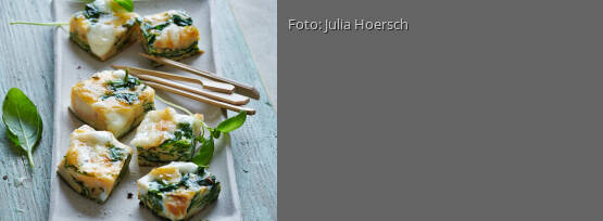 Rezeptbild für "Frittata-Würfel mit Spinat und Taleggio"