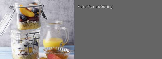 Rezeptbild für "Pfirsich-Blaubeer-Müsli mit Bulgur"