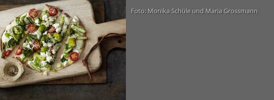 Rezeptbild für "Tortilla-Pizza mit Spargel"