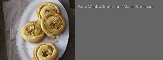 Rezeptbild für "Apfelschnecken mit Walnüssen"