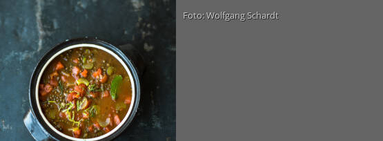 Rezeptbild für "Puy-Linsensuppe mit Melone"