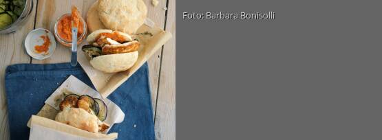 Rezeptbild für "Pita-Taschen mit Grillgemüse und Hummus"