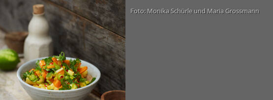 Rezeptbild für "Süßkartoffel-Ananas-Salat mit Erdnuss-Chili-Dressing"