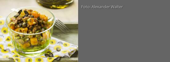 Rezeptbild für "Bohnen-Kürbis-Salat"