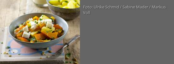 Rezeptbild für "Kürbis-Kartoffel-Ragout mit Schafskäse"