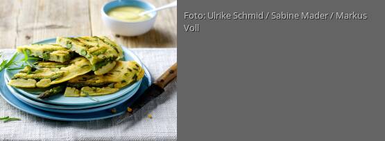 Rezeptbild für "Pfannkuchen mit grünem Spargel"