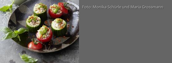 Rezeptbild für "Tomaten und Gurke mit Quinoafüllung"