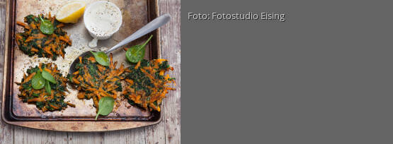 Rezeptbild für "Möhren-Spinat-Puffer"