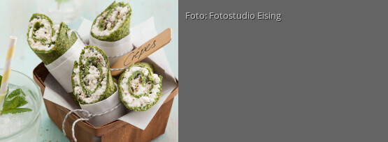 Rezeptbild für "Spinatcrêpes mit Käse"