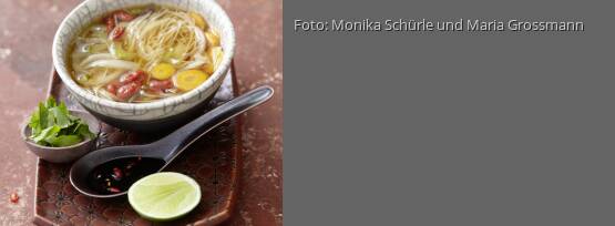 Rezeptbild für "Reisnudelsuppe mit Gojibeeren"