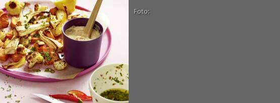Rezeptbild für "Ofengemüse mit Erdnuss-Dip"