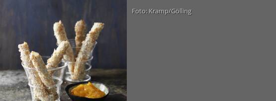 Rezeptbild für "Kokos-Tofu-Dippers mit Mango-Curry-Sauce"