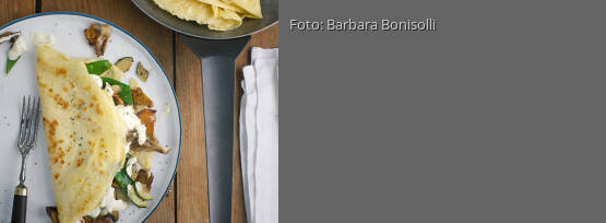 Rezeptbild für "Pfannkuchen mit Gemüse und Frischkäse"